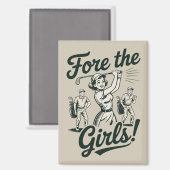 Aimant Golf pour les filles mignon drôle golf dames (Recto/Verso)