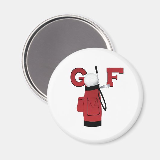 Aimant Golf Rouge Bag Golf (Recto/Verso)