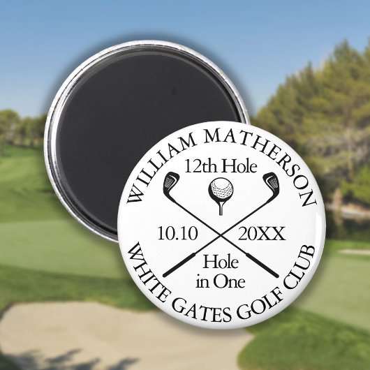 Aimant Golf Trou en Un Moderne Personnalisé