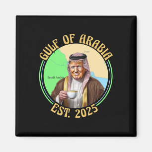 Aimant Golfe D'Arabie Est 2025 Drôle Trump Vintage Arabia