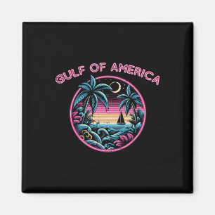 Aimant Golfe des États-Unis Coucher de soleil rose Rétro