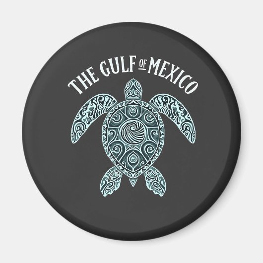 Aimant Golfe du Mexique Turtle Sea Latino (Devant)
