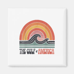 Aimant Golfe Rétro D'Amérique Du Sud Le Golfe Du Mexique 