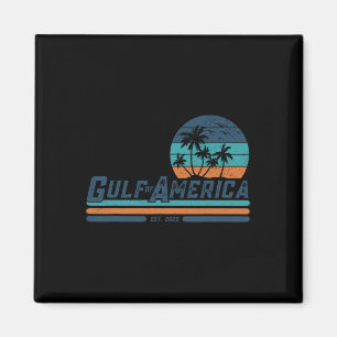 Aimant Golfe Vintage Rétro Amérique Drapeau Golfe Mexique