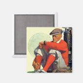 Aimant Golfer a continué à attendre (Recto/Verso)