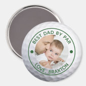 Aimant Golfer BEST DAD BY PAR PAR Photo Personnalisée (Recto/Verso)