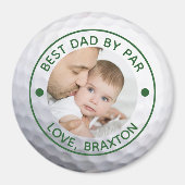 Aimant Golfer BEST DAD BY PAR PAR Photo Personnalisée (Devant)