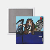 AIMANT GOLFER DE BASSET HOUR (Recto/Verso)