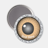 Aimant Golfeur Brown oeil sur la balle (Recto/Verso)