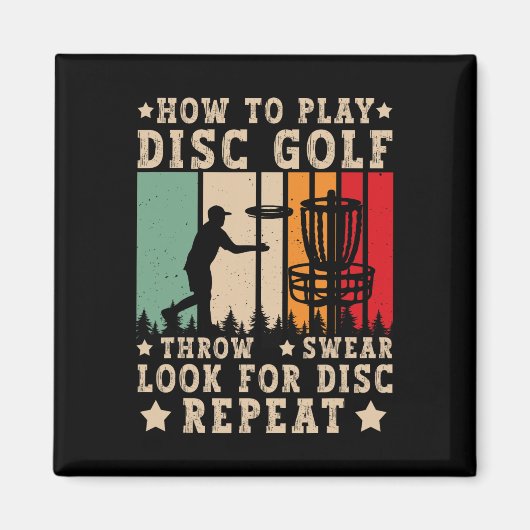 Aimant Golfeur de disque Comment jouer au golf de disque (Devant)