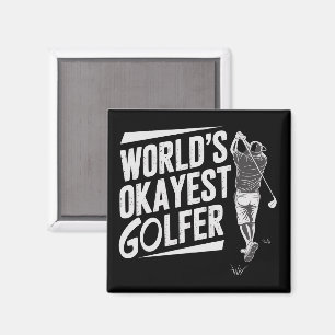 Aimant Golfeur Moyennement Bon Drôle Amateur Golf Golfing