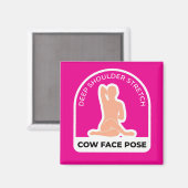 Aimant Gomukhasana Pose du visage de vache • Étirement pr (Recto/Verso)