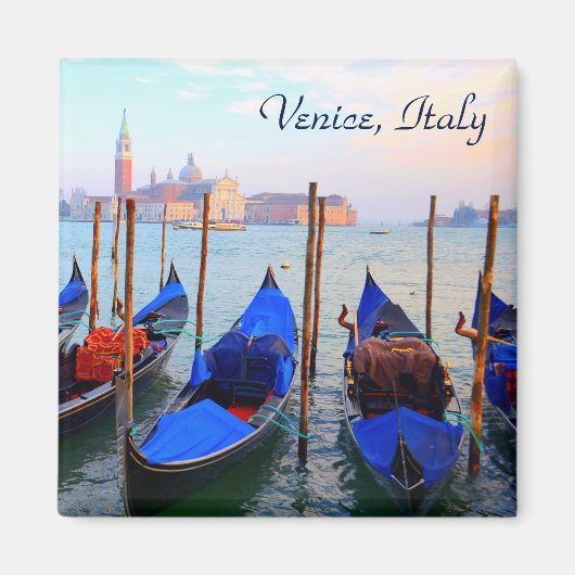 Aimant Gondolas Sur Le Canal De La Giudecca - Venise, Ita (Devant)