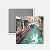 Aimant Gondolas sur un canal vénitien (Recto/Verso)