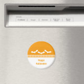 Aimant Gone Batty Halloween Magnet, orange et blanc (In Situ (Lave-vaisselle))