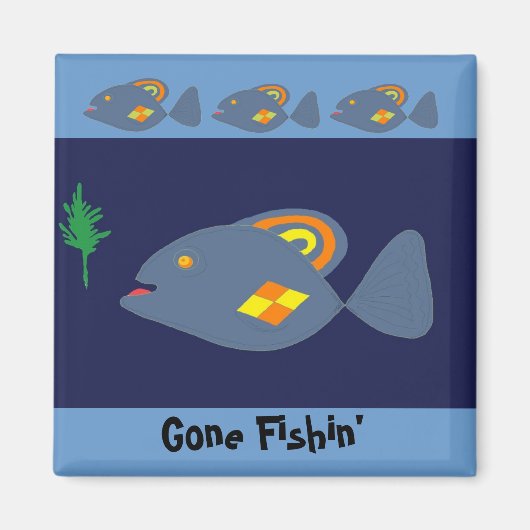 Aimant 'Gone Fishin' (Devant)