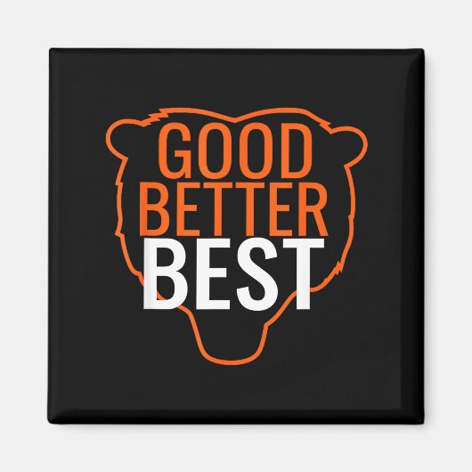 Aimant Good Better Bear Outline Motivation  (Devant)