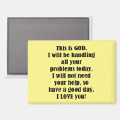 Aimant Good Morning From God (personnaliser) (Recto/Verso)