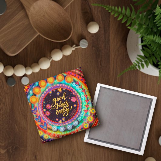 Aimant Good Vibes coloré uniquement Inspiriity Encouragem