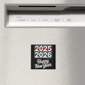 Aimant Goodbye 2025 Hello 2026 Clock Happy New Year Party (In Situ (Lave-vaisselle))