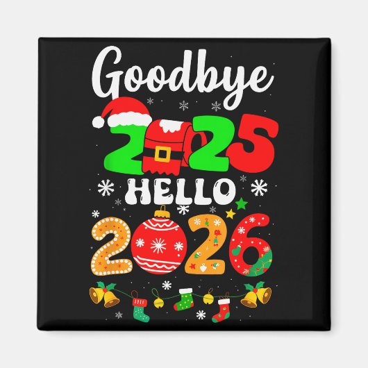 Aimant Goodbye 2025 Hello 2026 Happy New Year's Eve Chris (Devant)