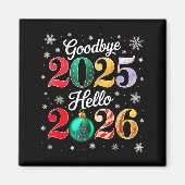 Aimant Goodbye 2025 Hello 2026 Happy New Year's Eve Chris (Devant)