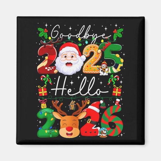 Aimant Goodbye 2025 Hello 2026 Happy New Year's Eve Chris (Devant)