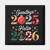 Aimant Goodbye 2025 Hello 2026 Happy New Year's Eve Chris (Devant)