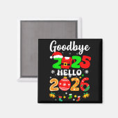 Aimant Goodbye 2025 Hello 2026 Happy New Year's Eve Chris (Recto/Verso)