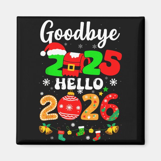 Aimant Goodbye 2025 Hello 2026 Happy New Year's Eve Chris (Devant)