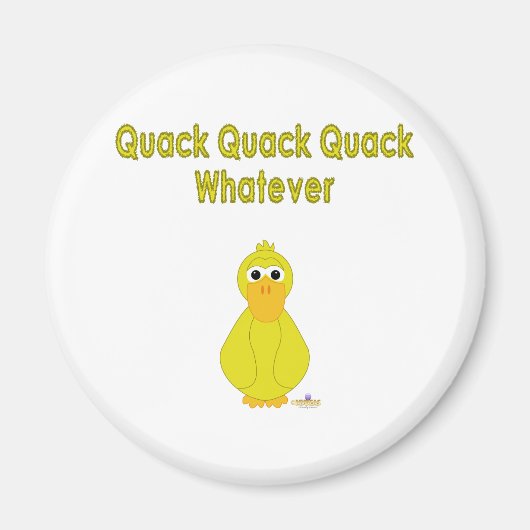 Aimant Goofy Jaune Quack Quack Quack Quack Peu Importe (Devant)