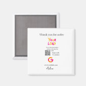 Aimant Google review business logo website scan QR code (Recto/Verso)