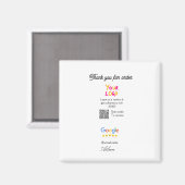Aimant Google review business logo website scan QR code (Recto/Verso)