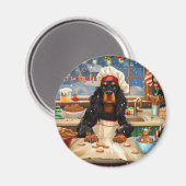 Aimant Gordon Setter Fêtes de fin d'année : Pâtisserie fe (Recto/Verso)