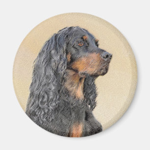 Aimant Gordon Setter Peinture - Joli art original chien