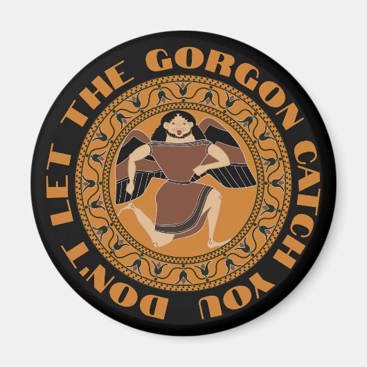 Aimant Gorgon : Coupe en terre cuite kylix Siana (Devant)