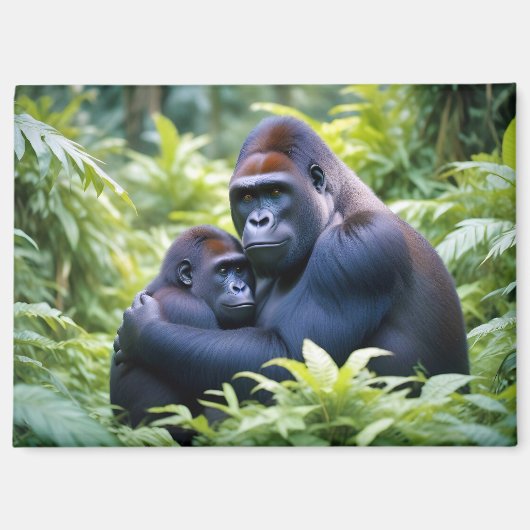 Aimant Gorilla Animal Nature Faune Affection Soin (Recto)