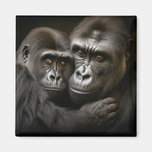 Aimant Gorilla Ape Animal Wild Beauté Liberté Wilderness