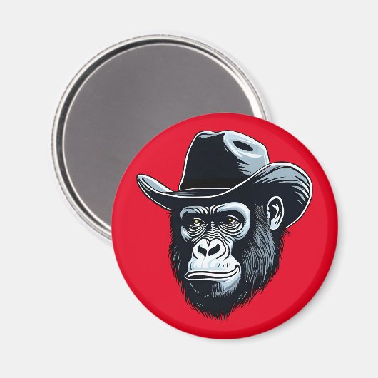 Aimant Gorilla Cowboy (Recto/Verso)
