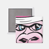 Aimant Gorille rose avec Sweat (Recto/Verso)