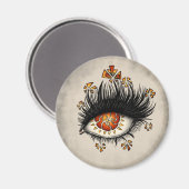 Aimant Goth étrange oeil art sorcier (Recto/Verso)