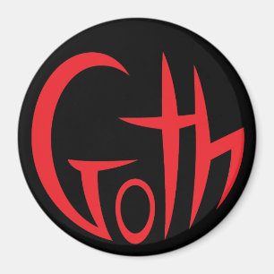 Aimant Goth (Pointed Lettering) (Rouge)