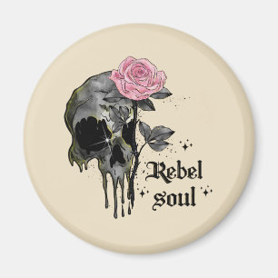 Aimant Goth Skull Rebel Soul
