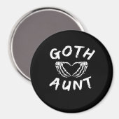 Aimant Goth Tante Funny Emo Tante Punk mignonne Squelette (Recto/Verso)