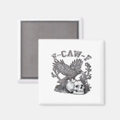Aimant Gothic Funny F-Caw-F Humor Crow Essential Retro St (Recto/Verso)