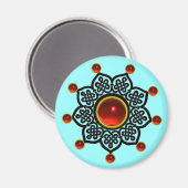 Aimant GOTHIC SUN Red Ruby Gem (Recto/Verso)