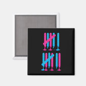 Aimant Goutte de glace Tally Marks 67 Mème Compter 6 7 Br (Recto/Verso)