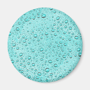 Aimant gouttelettes d'eau aquamarines