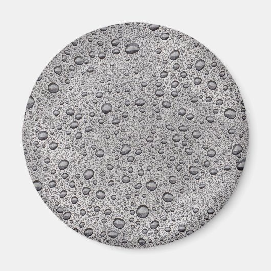 Aimant gouttelettes d'eau gris (Devant)