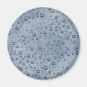 Aimant gouttelettes d'eau gris de métal